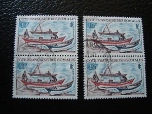 COTE DES SOMALIS - Grüne Briefmarke / Briefmarke Nr. 320 x4 Obl (A54)  - Bild 1 von 1