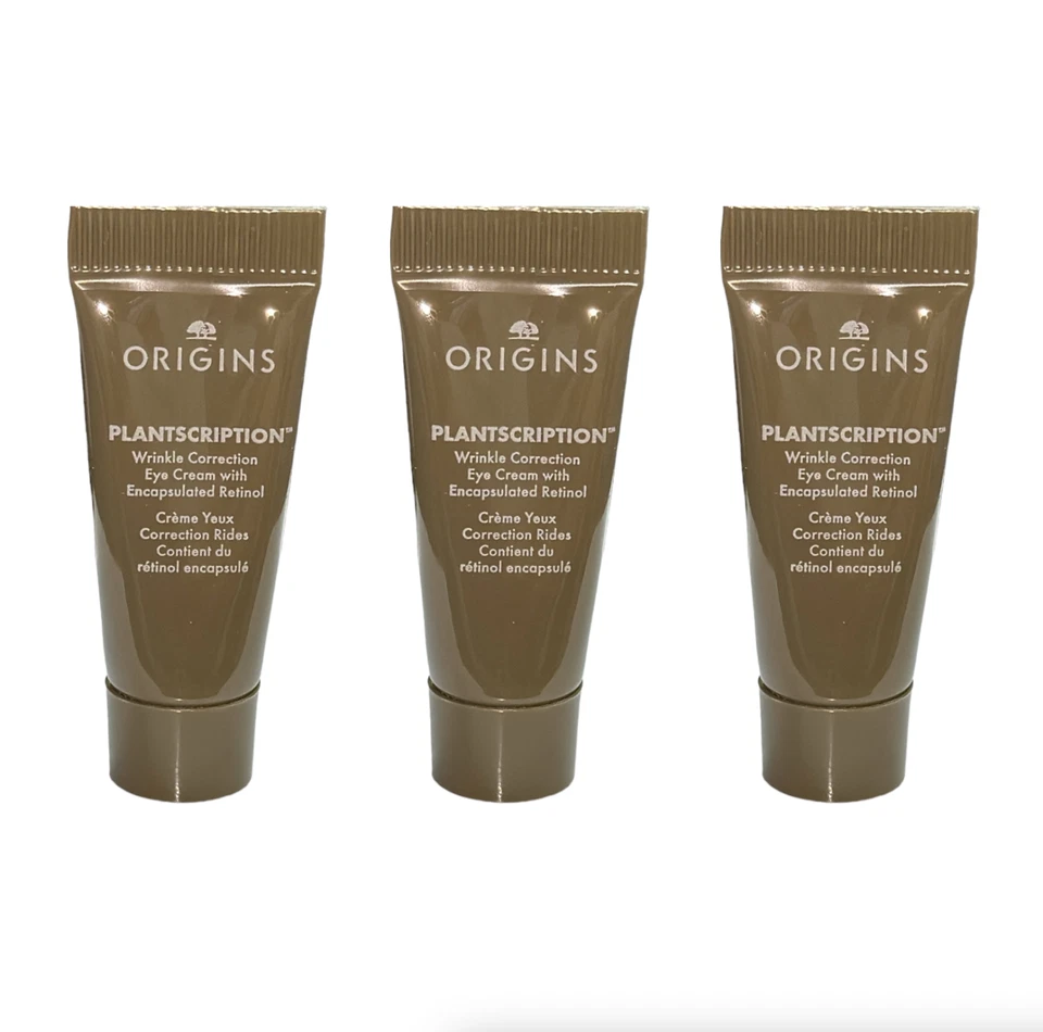3 X ORIGINS PLANTSCRIPTION CREMA PARA OJOS CORRECCIÓN DE ARRUGAS RETINOL .17 OZ = .51 OZ Foto 1 de 1