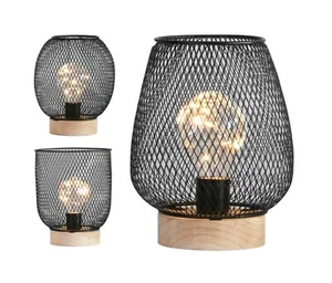 Battery Operated LED Desk Lamp Industrial Retro Light Up Bedside Lantern Home - Picture 1 of 26