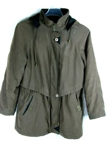 Izzi Outerwear Women's Coat Jacket Size Medium M Full Zip Detachable Hood Brown - Picture 1 of 6