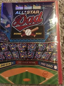 NIP Papyrus Happy Fathers Day Card Baseball Grand Slam With Sound Father's $9.95 - Picture 1 of 2