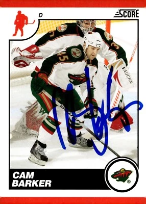 Cam Barker - Signed 2010-11 Panini Score Card #259 - Image 1 of 2