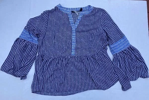 Belle du Jour Women Large Hippie Boho Tunic Shirt Bell Sleeve Top NWOT - Picture 1 of 4