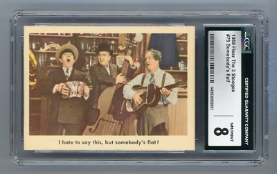 1959 The Three Stooges #79 Somebody's Flat! CGC 8 NM/MINT #933051 - Image 1 of 2