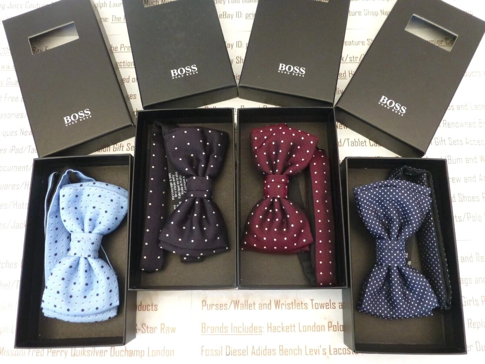 Pajarita HUGO BOSS para hombre Asst texturizada y corbata ajustada lazos Dickie R£45-79 Foto 1 de 1