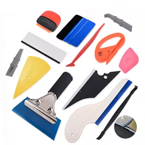 Vinyl Wrap Tools Set Magnetic Stick Squeegee Carbon Fiber Sticker Scraper Knife - Picture 1 of 12