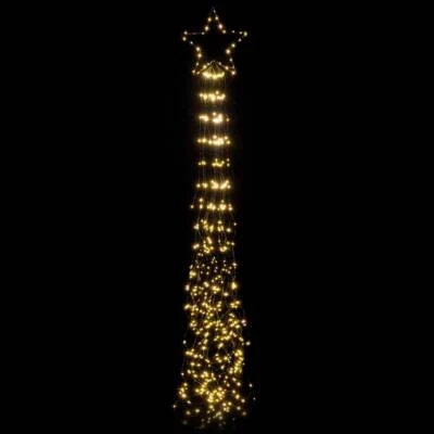 BAKAJI Stella Cometa per Albero di Natale Puntale Cascata con 465 Led Bianco Caldo