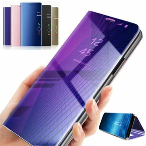 For Samsung Galaxy S8 S9 S10e and S10Plus S10 Smart View Mirror Stand case - Picture 1 of 20