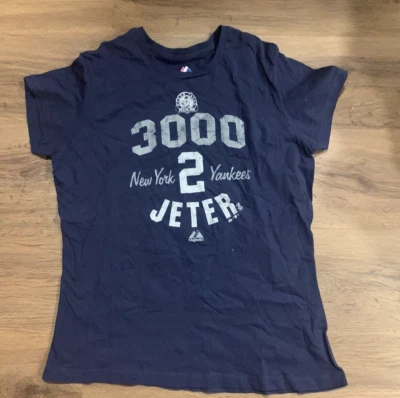 MAJESTIC Camisa Derek Jeter Camiseta New York Yankees MUJER TALLA XL 3000 HITS Foto 1 de 4