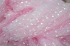 Pink Tulle Lace Gradient Pink Mini Hearts Lace Fabric for Girl Tutu Dress 1 Yard