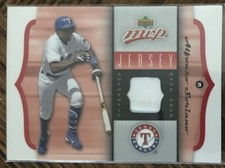 2005 UPPER DECK MVP ALFONSO SORIANO GAME USED CARD NEW YORK YANKEES