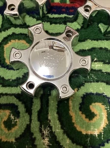 Vision Warrior 375 Tall New Logo Chrome 6 Lug Wheel Center Cap C375-6C86 1 Piece - Picture 1 of 10