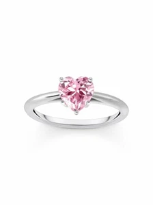 Thomas Sabo TR2476-051-9-56 Anello in argento con pietra rosa a forma di cuor... - Foto 1 di 3