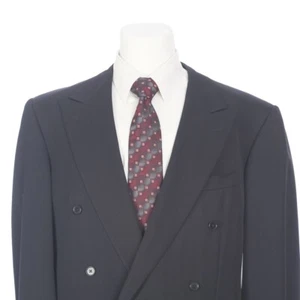 Abrigo deportivo Ermenegildo Zegna lona completa lana negra doble pecho 42 L de largo 42 L - Imagen 1 de 12