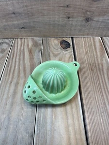 Vintage Citrus Reamer With Seed Catch Green Hanging Spot Farmhouse Decor - Picture 1 of 6