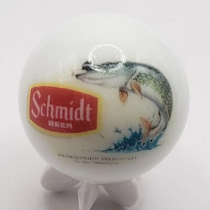 Schmidt Beer Advertisement 1" Shooter Marble With Stand 17-6 - Picture 1 of 2