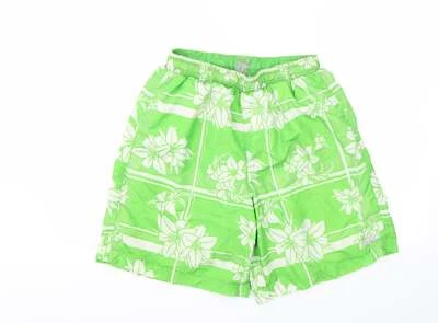 Pantalones Cortos para Sudar Op Para Hombre Verde Floral Poliéster Talla L L9 en Regular - Cintura Elástica Foto 1 de 4