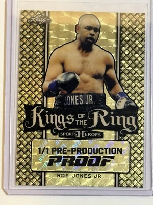 2018 Leaf Boxing HOF Roy Jones Jr Sports Heroes Gold Superfractor Proof #d 1/1 - Image 1 of 3