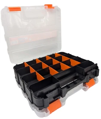 Sortimentskasten Doppelseitige Organizer Box Kleinteilemagazin Kasten 32x27x8 cm - Bild 1 von 4