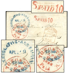 CANADA TORONTO APR 1856/5TH LEGISLATIVE ASSEMBLY-IRELAND - Picture 1 of 4