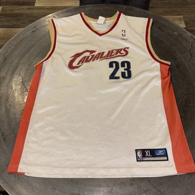 Vintage NBA Rookie Reebok LeBron James Cavaliers Basketball Jersey #23 - XL - Image 1 of 4