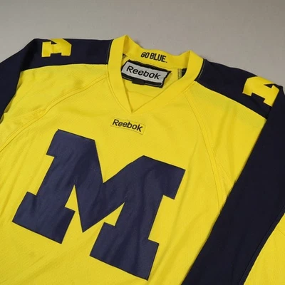 Хоккейная футболка University of Michigan Wolverines Reebok мужская размер XL - Изображение 1 из 4