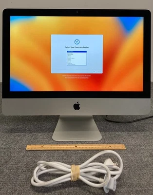 Apple iMac A1418 MNDY2LL/A 2017 4K 21.5" AIO i5-7400 16GB RAM 512GB NVMe w/Cord - Image 1 of 4