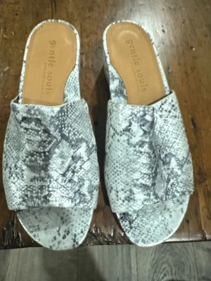 Gentle Souls Snakeskin Size 10 Slides  - Image 1 of 4