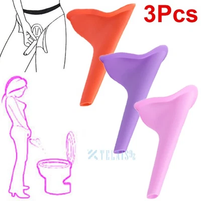 Dispositivo de micción femenina para mujeres capaces de orinar de pie uso como embudo para excursión de campamento Foto 1 de 4