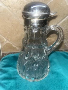 Antique Pattern Glass Syrup Pitcher 6”California Estate Sale - Picture 1 of 4