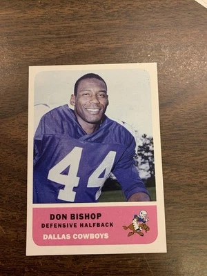 1962 Retrocard Don Bishop Dallas Cowboys AA311 - Image 1 of 2