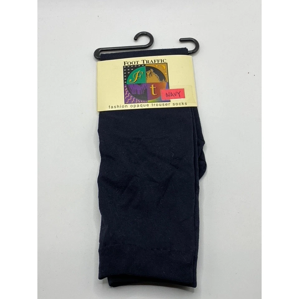 Calcetines pantalón opacos de moda azul marino oscuro FOOT TRAFFIC para mujer talla OS Foto 1 de 4