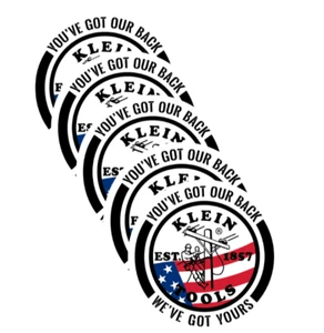 Klein Tools Sticker 5 PACK Lineman Decal Work Job Hard Hat Construction - Picture 1 of 2
