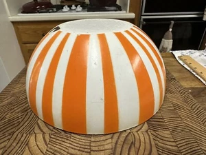 Cathrineholm Orange and White Stripe 7” Small Enamelware Bowl - Picture 1 of 11