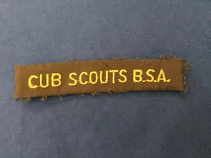 Vintage Cub Scouts olivbraun Uniform Aufnäher Pfadfinder BSA Pfadfinder Wolf Bär USA - Bild 1 von 3
