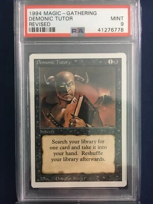 PSA 9 Mint Revised Demonic Tutor MTG Magic The Gathering - Image 1 of 2