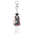 Fashionable Keychain Bag Pendant Colorful Zink Alloy Ring Holder Jewelry Women