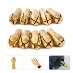 10PC Brass Drill Chuck Collet Bit For Dremel Rotary Tools Adapter 0.5mm-3.2mm - Picture 1 of 9