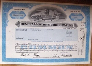 Stock certificate General Motors Corp. Payee Steere & Co. 1982 - Picture 1 of 3