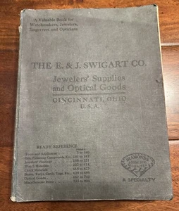 Libro de catálogo 1911 E. & J. Swistik Co. suministros para joyeros y productos ópticos - Imagen 1 de 22
