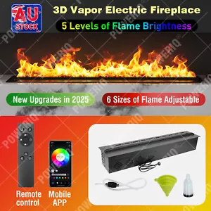 【64 Colors】Electric Steam Fireplace Atomization Simulation Flame Humidifier APP - Picture 1 of 16