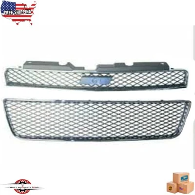 New Fits 2006-2013 Chevrolet Impala Front Bumper Upper And Lower Grille Pair set Foto 1 de 4