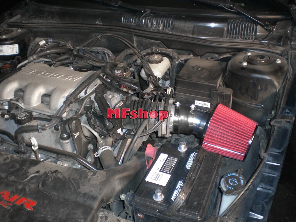 Black Red 1PC For 1996-1998 Pontiac Grand Am 3.1L V6 Air Intake Kit + Filter - Image 1 of 1