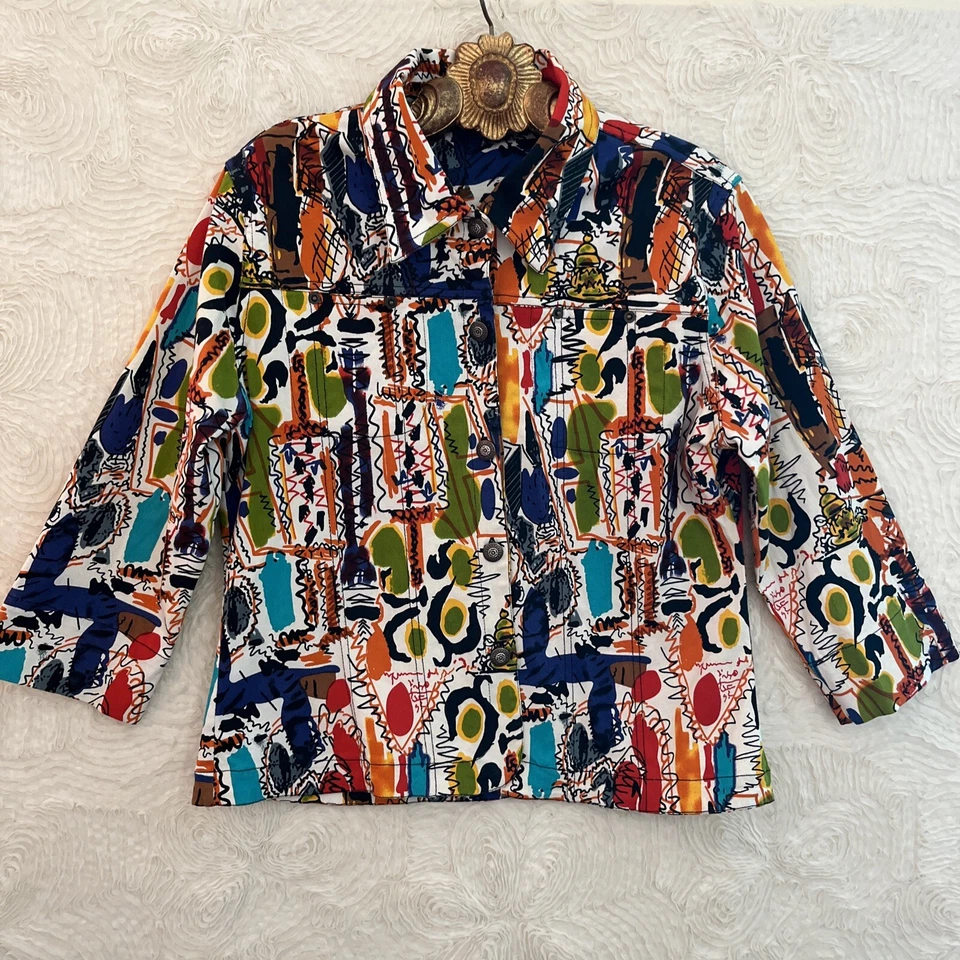 Chaqueta KAKTUS Avant Colorida Costera Occidental Elastizada Informal Moda Para Mujer Grande Foto 1 de 4