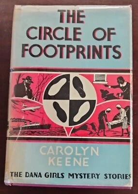 Dana Girls no.6 The Circle of Footprints hcdj Nancy Drew author Carolyn Keene - Image 1 of 4