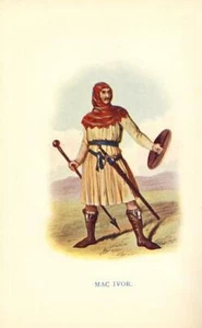 CLAN MacIVOR , Original print 1899 by R R McIan: SCOTLAND, SCOTTISH CLANS - Picture 1 of 2