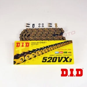 DID 520 Pitch VX3 Gold Chain to fit Honda XR600R F-H 1985-1987 - Picture 1 of 1