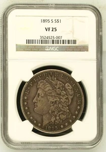 1895 S Morgan Silver Dollar NGC VF-25 CAC - Picture 1 of 2