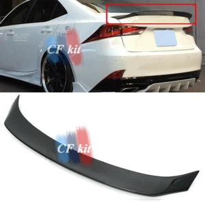 For 2014 UP LEXUS IS250 IS300 F Sport Carbon Fiber Rear Trunk Spoiler Wing Lip - Picture 1 of 10