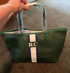 Green Roberto Coin Jewelry Company Promotional “RC” Logo Tote Bag  ~ NEW! - Picture 1 of 4